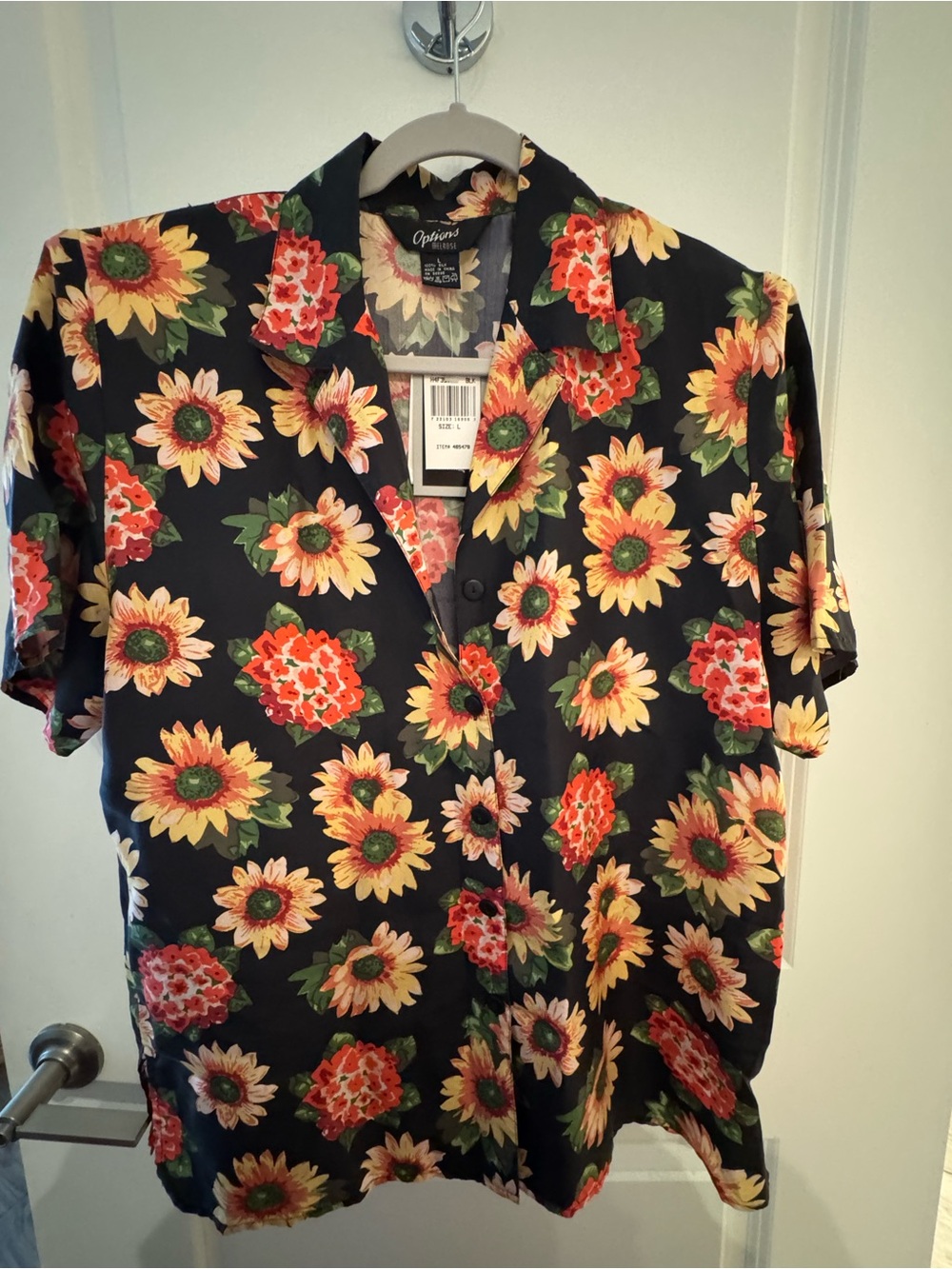 100% Silk floral Button-up